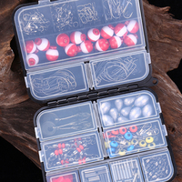 DingChi 265 pièces kit d'accessoires de pêche boîte à pêche accessoire de pêche combo crochet pivotant snap flotteur plomb plomb gabarit en métal