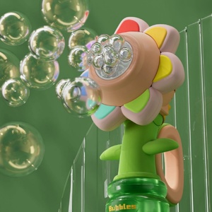 Machine à bulles portable automatique à tête oscillante en plastique coloré, jouet pour enfants, pour l'extérieur - Product Image 1