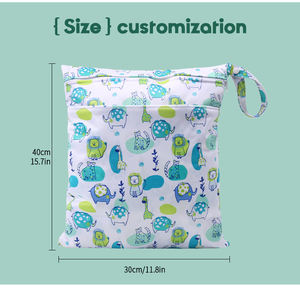 EASYMOM <span class=keywords><strong>impermeable</strong></span> bolsillo niños traje de baño bolsa para cochecito de bebé Popular pañal bolsa húmeda con Ziapper Swim Wuit bolsa - Product Image 2