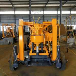 Plataforma de perforación hidráulica con ruedas sobre orugas, máquina de núcleo rotativo de 200m de profundidad para exploración de minas de oro, motor de recolección de muestras geológicas - Product Image 6