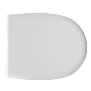Funda para asiento de inodoro blanca, 48 cm de largo, 39 cm de ancho, forma D018 - Product Image 1