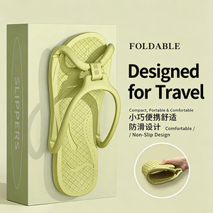 Chaussons de voyage pliables en EVA, légers, antidérapants, pour hôtel, faciles à ranger, pour usage quotidien - Product Image 4