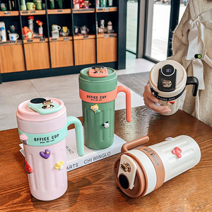 smart stainless steel mug 15oz 450ml LED gradient style temperature display with lid smart temperature smart mug - Product Image 2