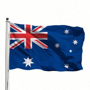 ธงชาติออสเตรเลียแบบพกพา ขนาด 3x5 ฟุต (90x150 ซม.) ผลิตจากโพลีเอสเตอร์ 68D พิมพ์ลายด้วยเทคนิคซิลค์สกรีน สำหรับธงชาติแบบโบกสะบัด - Product Image 5