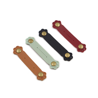 Organisateur de câbles portable en cuir PU Patte de chat, mini support de câble de chargeur en cuir, organisateur de câbles de téléphone portable et de données, cadeaux promotionnels
