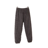 Pantalon de pyjama long en flanelle premium pour femme, en polaire corail épaisse, jacquard thermique en polyester, coupe ample pour la maison, automne-hiver