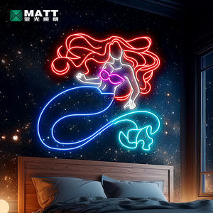Personalizado Sea Maid Mermaid <span class=keywords><strong>Neon</strong></span> <span class=keywords><strong>Sign</strong></span> Sexy Girl Oceano Princesa Led Night Light para Quarto Kids Room Decor Wall Art/Presente/Party Home - Product Image 6