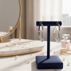 Chic Set di gioielli in oro placcato 18K in due pezzi con zirconi e diamanti con perla per un'immagine elegante e alla moda regalo perfetto - Product Image 3