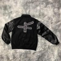 DENIMGUYS Personnalisé Brodé Chenille Logo Patches Laine Letterman Baseball Collège Varsity Veste