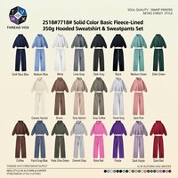 Ensemble à capuche surdimensionné personnalisable pour homme THREAD VOX – Collection Automne Hiver 2026 – Molleton doublé ample 100 % fibre de bambou – Sweat à capuche thermique streetwear