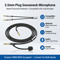 Microphone col de cygne 3,5 mm de remplacement pour écouteurs, accessoires personnalisés pour écouteurs sous marque privée