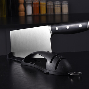 Support à couteaux de cuisine en acier inoxydable épaissi avec aiguiseur intégré, étagère de rangement multifonctionnelle - Product Image 1