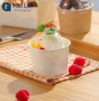 Contenants alimentaires jetables en papier kraft, bols à soupe chauds et froids, pour coupes à glace, yaourts, restaurants, contenants à soupe en papier avec couvercles