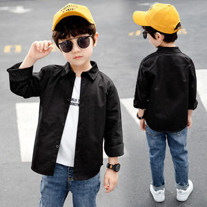 <b>Cheap</b> China Wholesale Kids Clothing Cotton Baba <b>Suit</b> Kids Solid Color Black Shirt Thermal Long Undershirt for <b>Boys</b> - Product Image 3