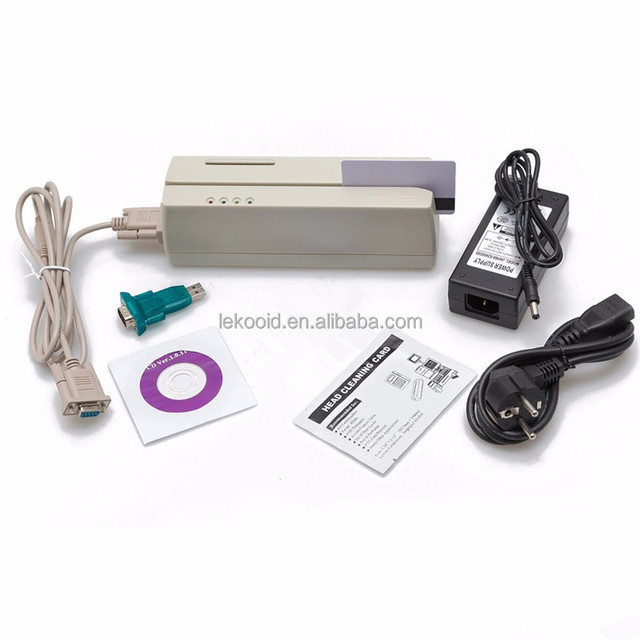 MCR200 Magnetic Stripe Card Reader Writer for Loco HiCo Track123 EMV Smart IC Chip Card Reader/Writer With SDK