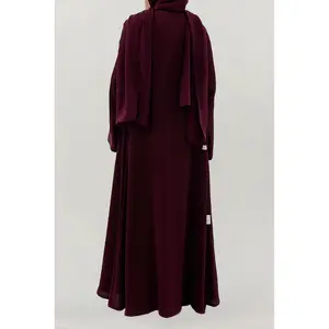 Modern Fashion Matching Color Abaya with Hijab Manufacturer Abaya Dubai Abaya Women Muslim Dress