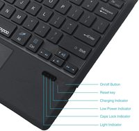 Nouveau clavier intelligent RGB multifonctionnel avec pavé tactile 12,3 pouces sans fil USB Type-C pour Surface Pro 5/3/4/6/7 Magic Keyboard