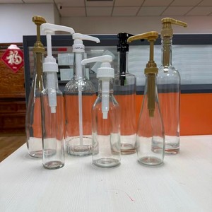 कस्टम सिरप ग्लास बोतल 200 एमएल 250 एमएल 330 एमएल 350 एमएल 500 एमएल 750 एमएल 1000 एमएल 1 एल ग्लास सिरप बोतल पंप कॉफी सिरप डिस्पेंसर के साथ - Product Image 5