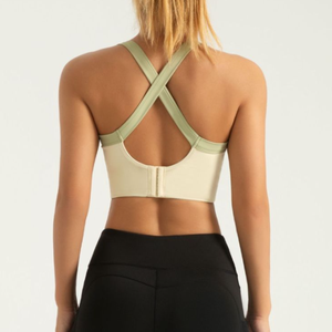Soutien-gorge de sport à dos croisé pour femmes gilet de Fitness respirant avec affichage de taille absorbant les chocs haute résistance coussin de poitrine intégré Yoga - Product Image 2