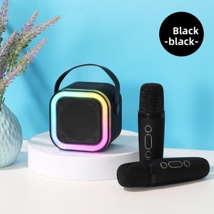 Système de karaoké portable en plastique avec 2 micros sans fil, alimenté par piles, cadeaux pour enfants - Product Image 3