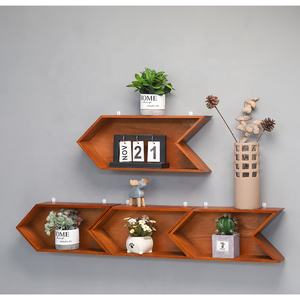 Estantes <span class=keywords><strong>flotantes</strong></span> montados en la pared de fábrica BSCI, estante de madera con flecha para estantes de madera decorativos para el hogar - Product Image 4