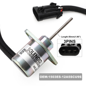โซลินอยด์วาล์ว 1503ES-12A5SUC9S 12VDC ความยาว 50 มม. สำหรับการปิดเครื่องยนต์คูโบต้า ยันมาร์ - Product Image 5