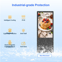Pantalla de Señalización Digital LCD Android de 55 y 65 Pulgadas, Resistente al Agua, para Publicidad Exterior Comercial y Pública