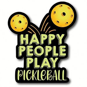 Autocollant magnétique Happy People Play Pickleball, aimant automobile robuste pour voiture, camion, SUV - Product Image 1