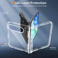Coque de protection transparente antichoc et anti-rayures pour iPhone Duo, anti-jaunissement, vente en gros