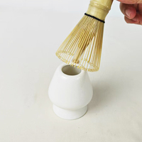 Kit Matcha de style japonais 5 pièces : cuillère en bambou, bol en céramique Chawan, fouet à Matcha