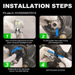 YUFING CE FCC 26W 2000LM 6500K H15 phares Led 9005 HB3 ampoule sortie phare automatique pour <span class=keywords><strong>Lamborghini</strong></span> Urus LC200 toundra - Product Image 3