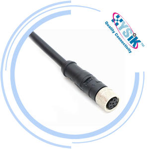 Kabel Pigtail Konektor Lurus Jantan 6 Pin M8 Terlindung Kabel Berkode A - Product Image 2