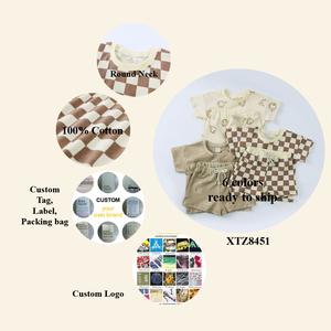 Abbigliamento Estivo per Bambini, Set di 2 Pezzi in Cotone 100% per Ragazze e Ragazzi da 1-8 Anni, Vendita all'Ingrosso - Product Image 4