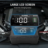Chargeur de batterie de voiture électrique HTRC10A 12V/24V QC4.0+ Charge rapide 2 ports USB Matériel ABS/PC Sortie 100W Protection contre les surintensités
