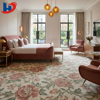 HJ Maßgefertigter Axminster Gewebter Teppich für Luxushotels |   80% Neuseeländische Wolle 20% Nylon |   4m Breiter Maßgefertigter Teppich für Gastgewerbe-Projekte