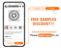 Grille d'air en plastique ABS, diffuseur à Jet rond avec amortisseur et papillon, accessoire de Ventilation