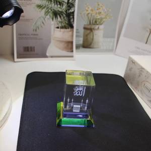 Eamadan Mubarak Decorative Sign Crystal Glass Ornament Muslim Eid Al-Fitr Home <b>Table</b> Ramadan Supplies Handmade - Product Image 6