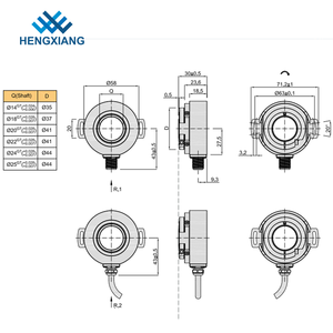 KM58 High Precision 24-Bit Absolute Hollow <strong>Angle</strong> <strong>Encoder</strong> High Voltage 8-30V Inner Shaft Diameter 14/18/20/22/24/25mm - Product Image 3
