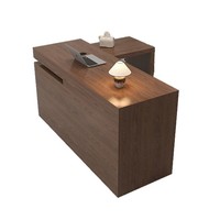 Comptoir de caisse en bois, style luxueux et haut de gamme, pour magasin de vêtements, bar, petit coin, réception