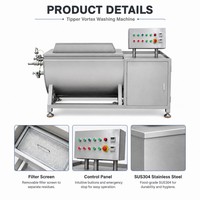 Multifunctionele automatische hef- en draaivormige fruit- en groentewasmachine voor mosselen, vis, eend en vlees