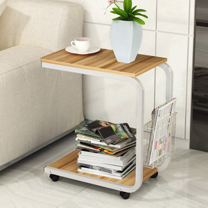 Mesas de café móviles simples para sala de estar, mesa de té tradicional china con ruedas, escritorios de café pequeños ajustables para el hogar - Product Image 2