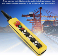 Stations de commande suspendues pour pont roulant à 6/8 boutons, double vitesse, avec arrêt d'urgence pour circuits à double isolation