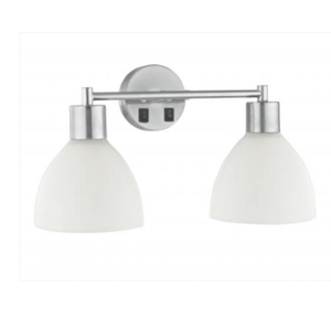 Aplique de pared de baño con cubierta acrílica única con acabado de níquel cepillado para decoración de baño de Hotel Home - Product Image 2