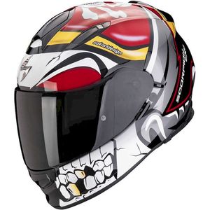 Casco Integrale Scorpion Exo 491 Bianco Nero Rosso M in Policarbonato per Moto - Product Image 1