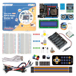 Acebott hoàn chỉnh STEM giáo dục sở thích lập trình DIY với hướng dẫn ESP32 29 comptnents thiết bị điện tử dự án Bộ dụng cụ cho Arduino - Product Image 1