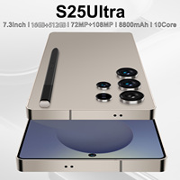Meilleures ventes - Téléphone portable avec grand écran HD de 7,3 pouces, 16 Go + 512 Go, longue durée de vie de la batterie, appareil photo 108 MP, double SIM, débloqué, pour les affaires et les jeux