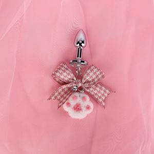 Ensemble <span class=keywords><strong>de</strong></span> jeu <span class=keywords><strong>de</strong></span> rôle Furry BDSM-Bandeau d'oreilles <span class=keywords><strong>de</strong></span> chat, bandeau en dentelle et <span class=keywords><strong>collier</strong></span> cloche avec pinces à mamelon Plug anal - Product Image 3