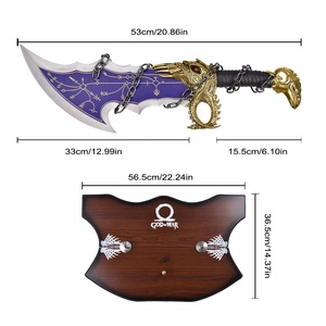 Réplica de Arma de Metal de Tamaño Real de 21 Pulgadas de GOW God of <span class=keywords><strong>War</strong></span> <span class=keywords><strong>Ragnarok</strong></span>, Accesorio de Cosplay, Cuchillas del Caos de Kratos, Acero Real para Coleccionistas - Product Image 2