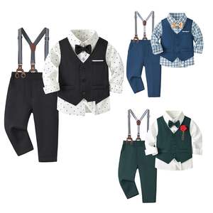 Fantaisie automne enfants costume garçons mignon smoking robe vêtements ensembles enfant <span class=keywords><strong>mariage</strong></span> fête Blazer pantalon enfant en bas âge Costumes <span class=keywords><strong>tenue</strong></span> 1 à 5Y - Product Image 1