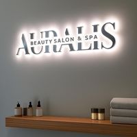 Lettres en relief 3D en acier inoxydable personnalisées avec éclairage LED, signalétique de devanture de magasin, publicité lumineuse, décoration de salon de beauté, salon de coiffure, IP54